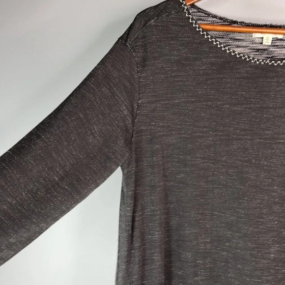 MAX STUDIO Loose Fit Tunic Dress Black Crewneck Long Sleeve Lagenlook Size M - Picture 6 of 12